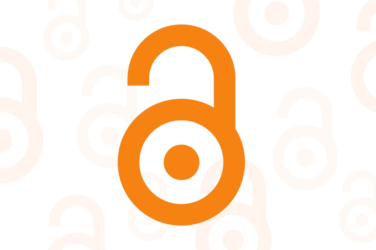 Open Access logos - an orange icon which resembles an open padlock. It is styalised to look like lowercase oa for open access. 